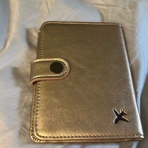 Rose gold passport holder